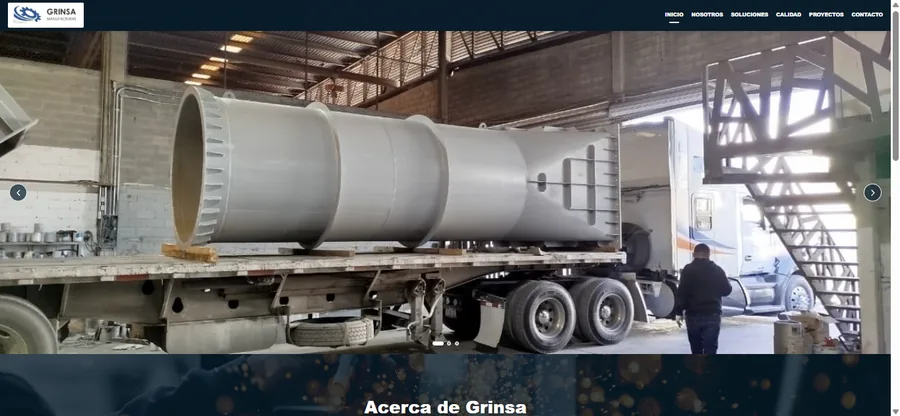 Página web de Grinsa Manufacturas